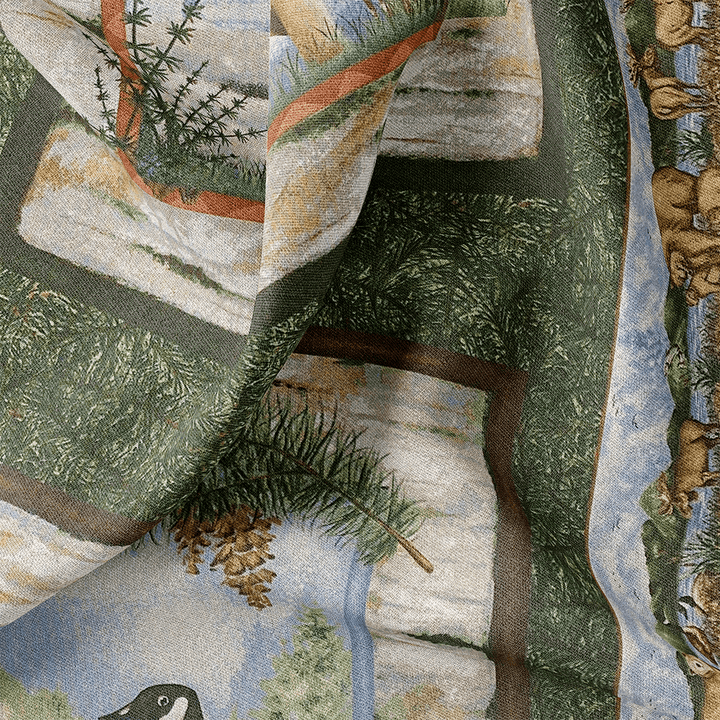 Tissu Coton - Ours et Canards