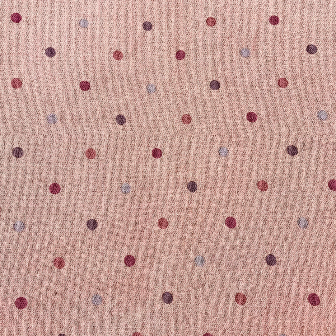 Tissu Coton - Pois rose/multicolore - Biner Pinaton