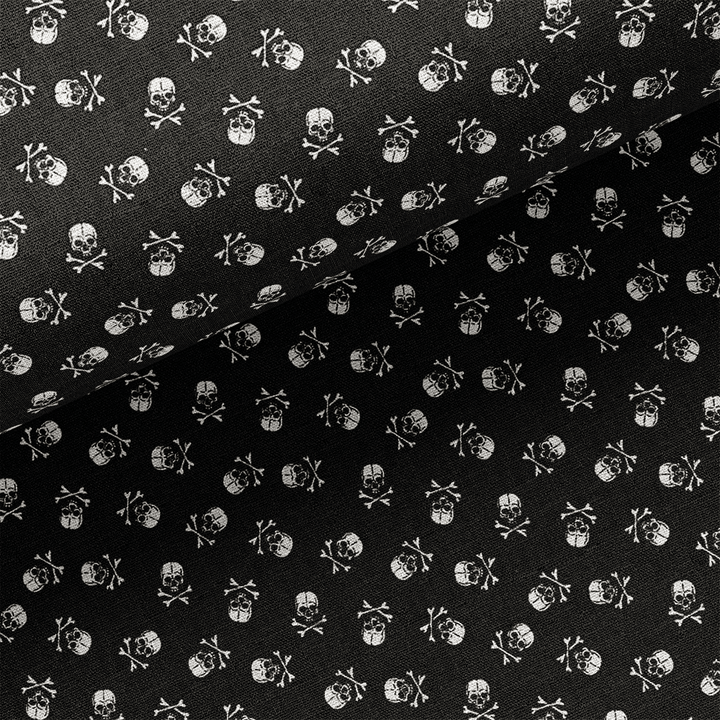 Tissu Coton pour masques - antimicrobien Tête de Mort HEIQ-VIROBLOCK