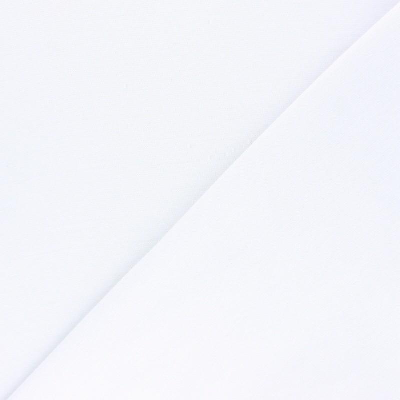 Tissu Jersey tubulaire bord-côte- Blanc