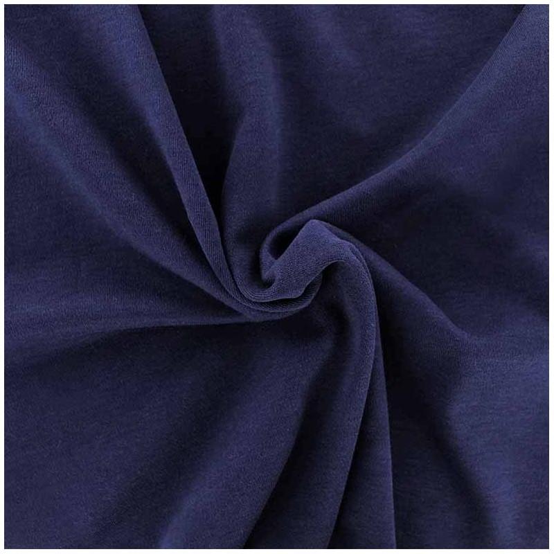 Tissu Jersey- Uni Bleu Marine