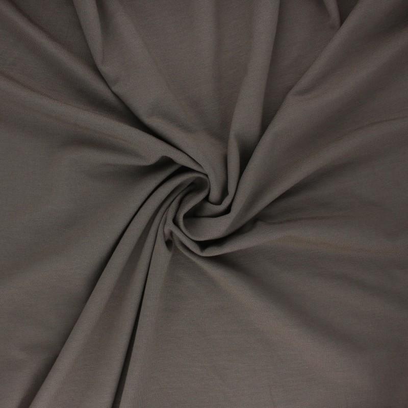 Tissu Jersey- Uni Taupe