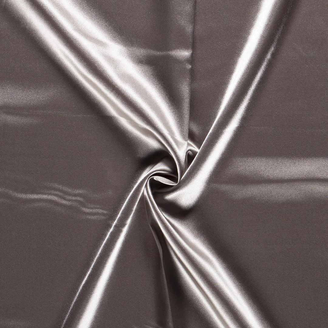 Tissu Satin Extensible - Gris