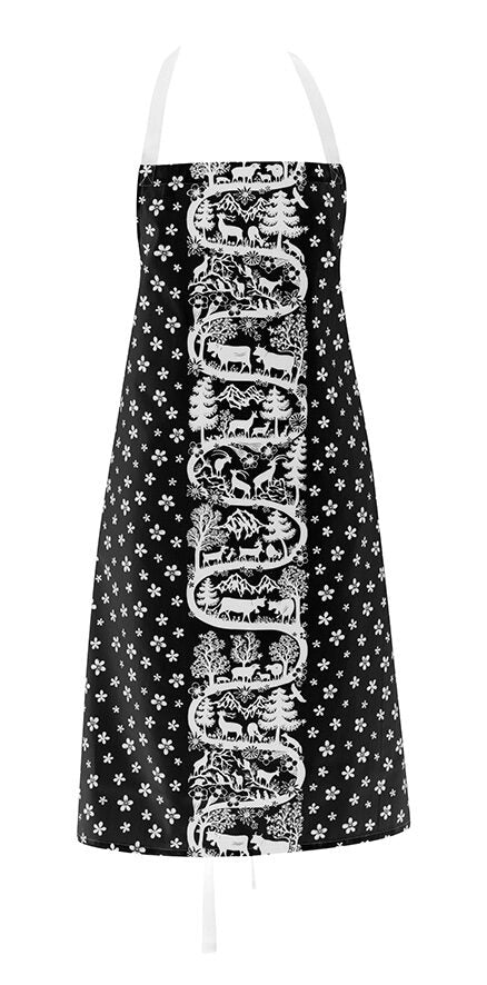 Tablier Poya Découpage suisse - Noir