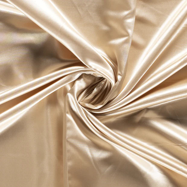 Tissu Satin - Beige
