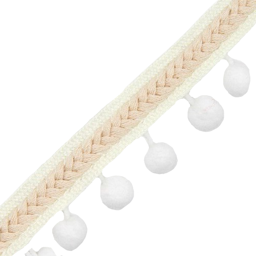 Galon Pompon - Blanc