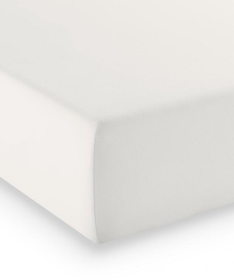 Drap-housse Mako-Jersey Stretch- Blanc Cassé 20