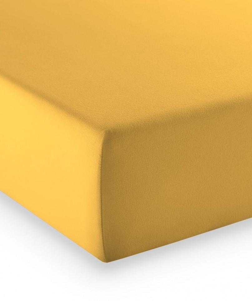 Drap-housse Mako-Jersey Stretch- Jaune Moutard 35