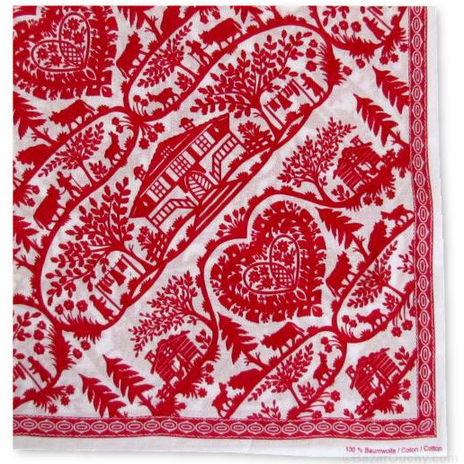 Foulard- Découpage suisse rouge