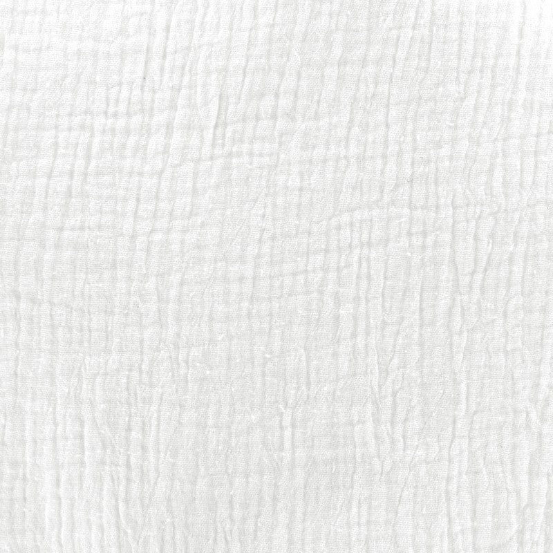 Tissu double gaze de coton - Blanc