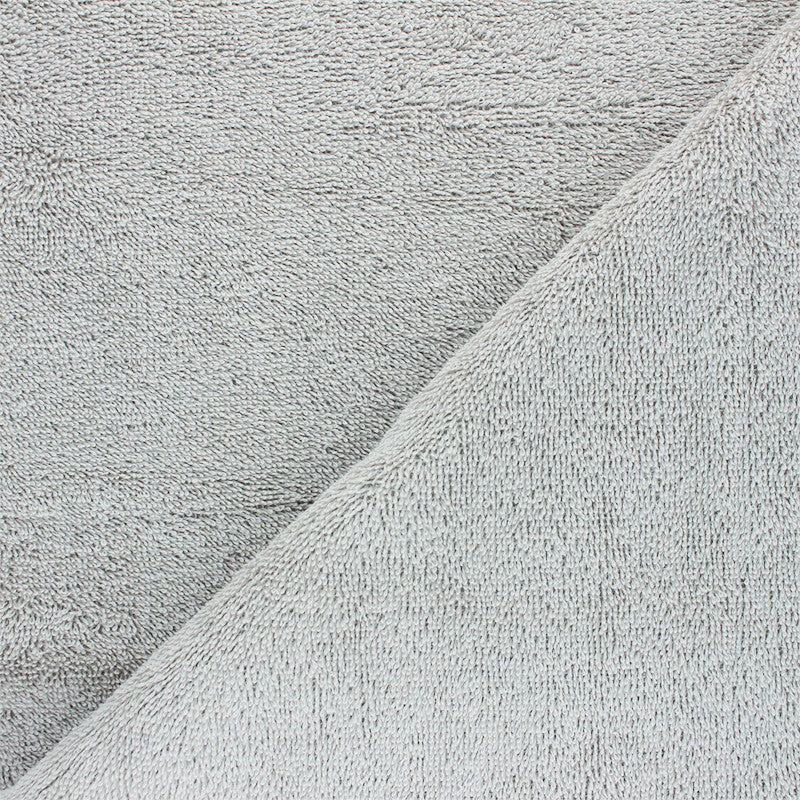 Tissu Éponge Coton Bio- Gris