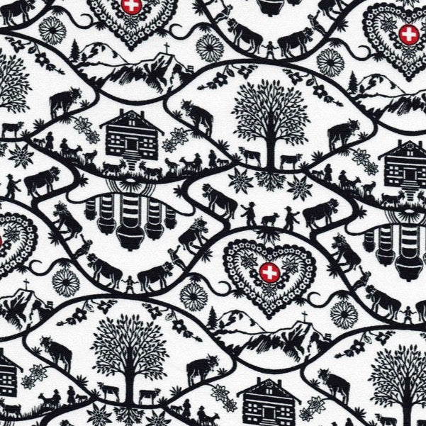 Tissu Coton - Poya Blanc