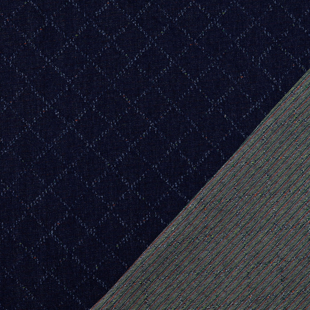 Tissu Jeans Jacquard - Carreaux