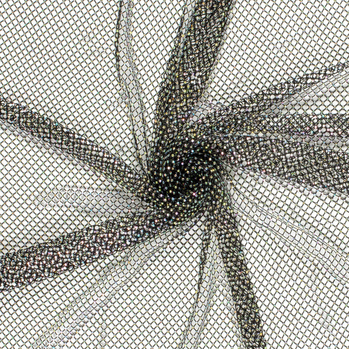 Tissu Maille- Strass Brillant