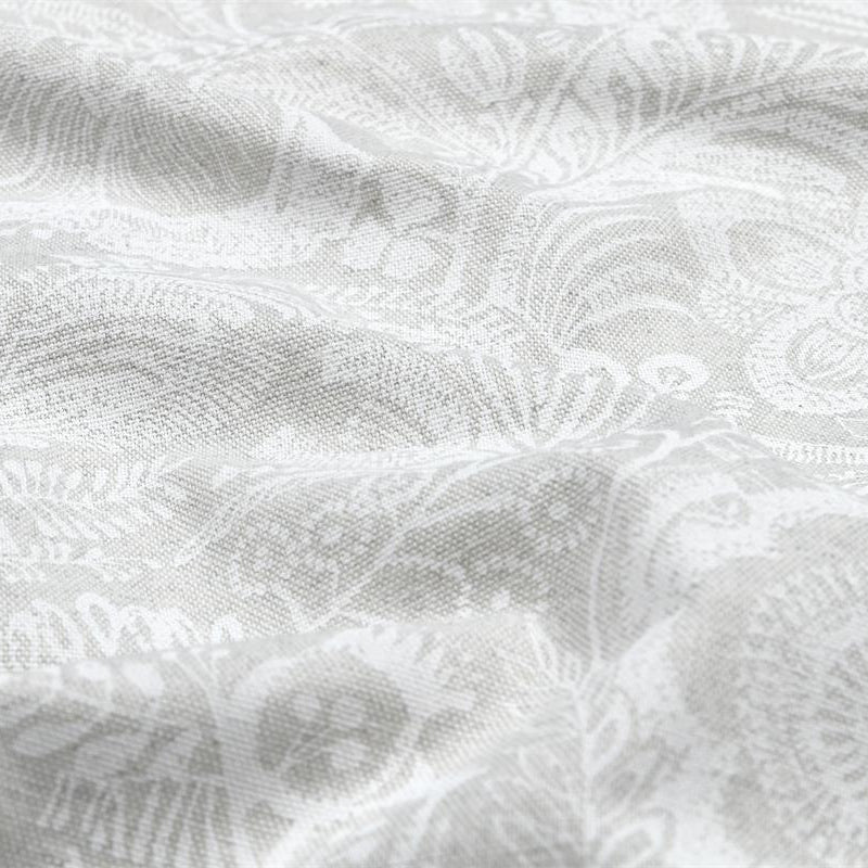 Tissu Toile de Savoie- Fleurs en Fond Gris