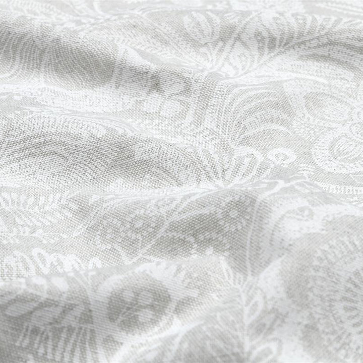 Tissu Toile de Savoie- Fleurs en Fond Gris