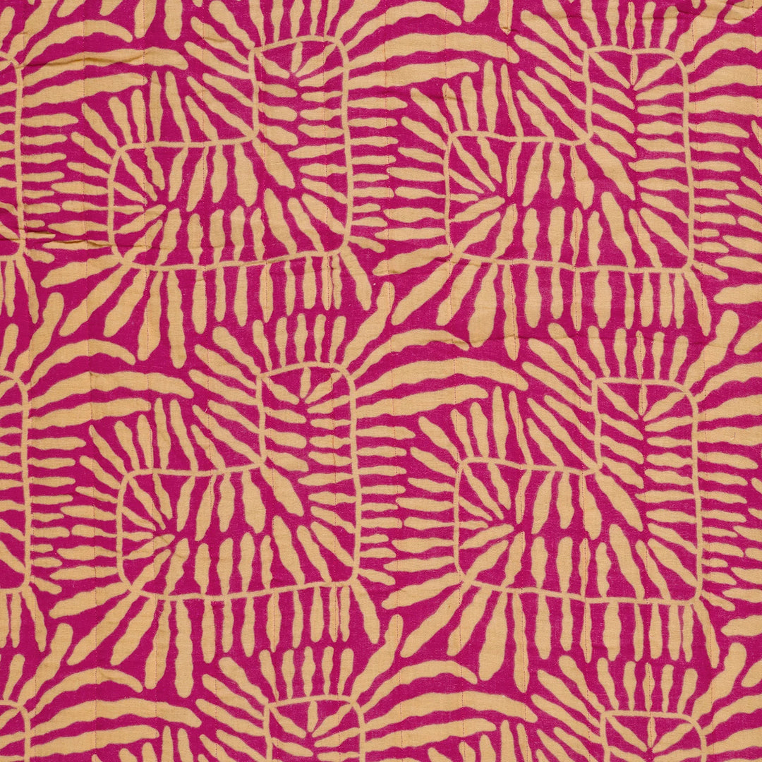 Tissu Matelassé Coton Double-Face- Indien Pink