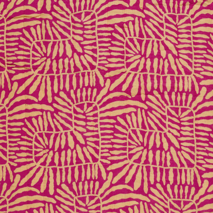 Tissu Matelassé Coton Double-Face- Indien Pink