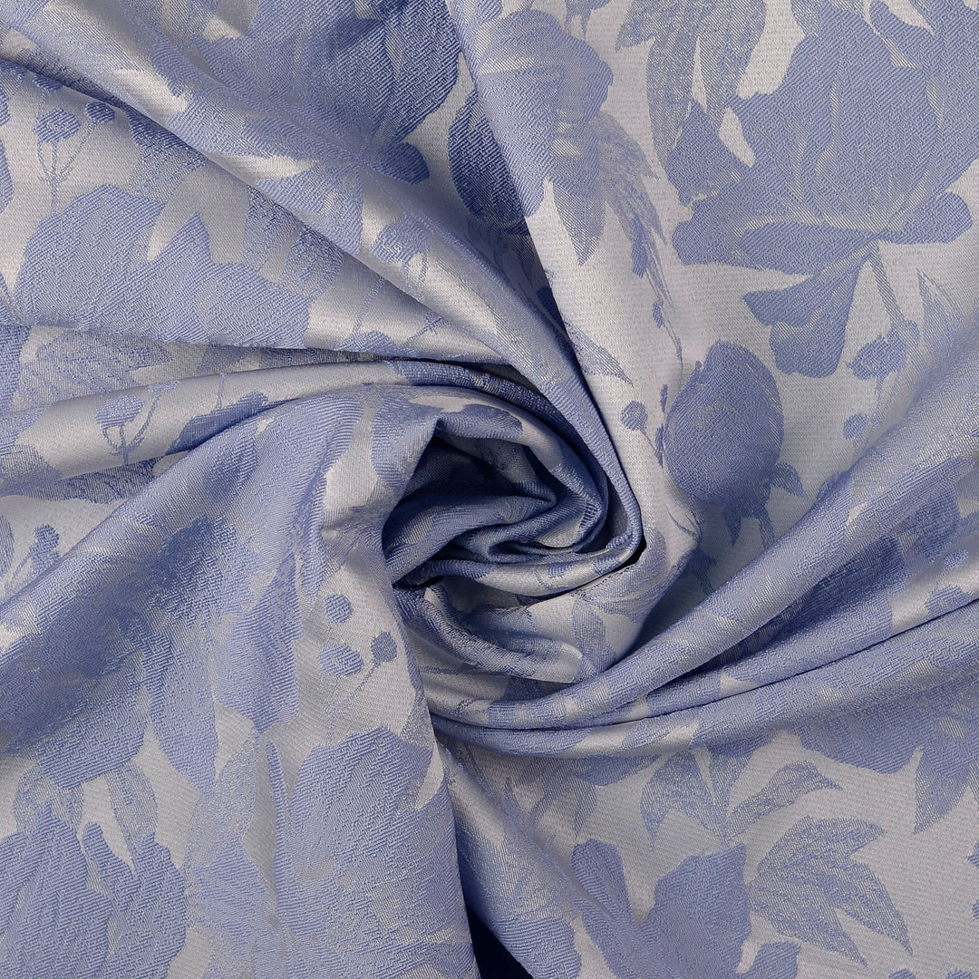 Tissu Jacquard- Roses Bleues - Biner Pinaton