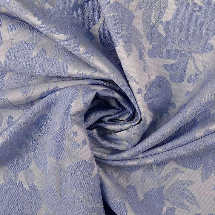Tissu Jacquard- Roses Bleues - Biner Pinaton
