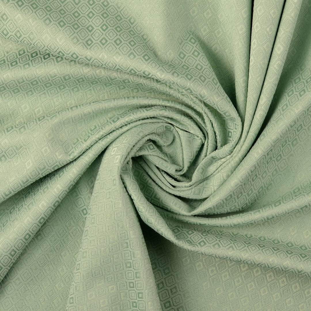 Tissu Jacquard- Losanges Vert - Biner Pinaton