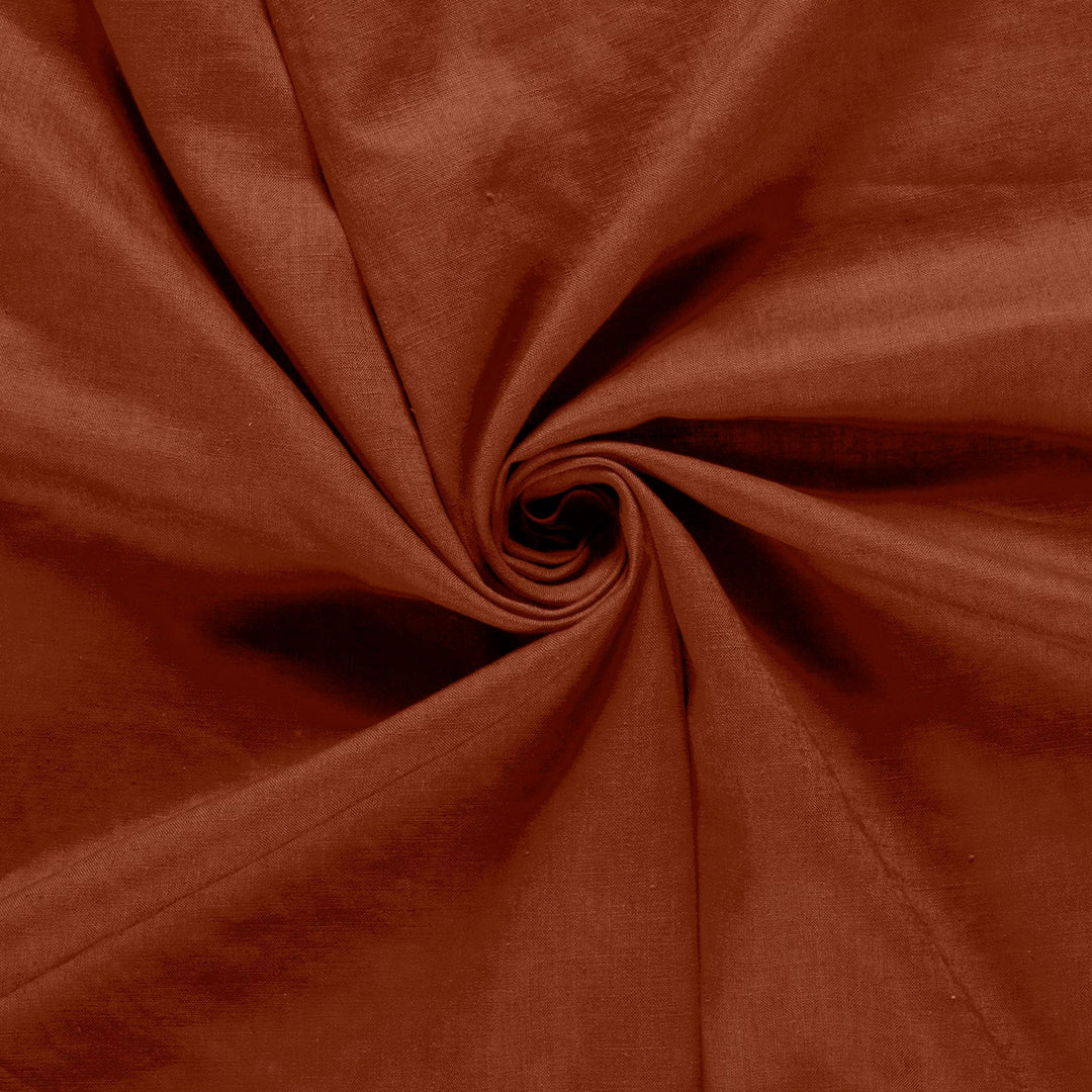 Tissu Lin - Terracotta - Biner Pinaton