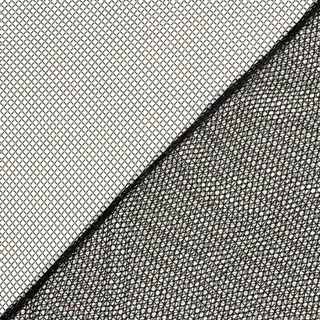 Tissu Maille- Strass Brillant