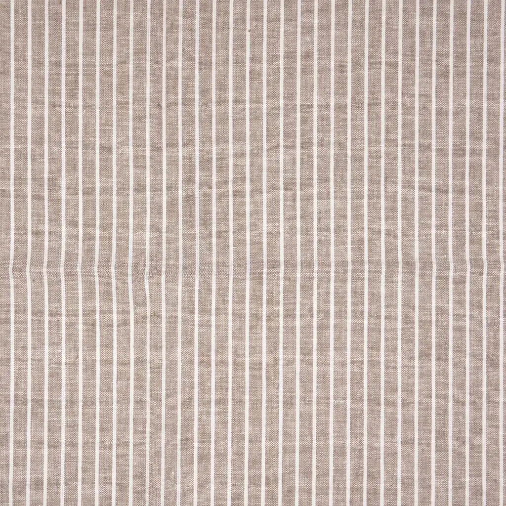 Tissu Coton Lin - Rayures Beige