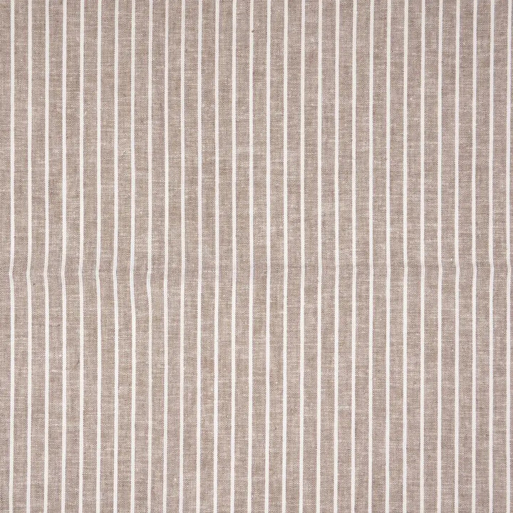 Tissu Coton Lin - Rayures Beige