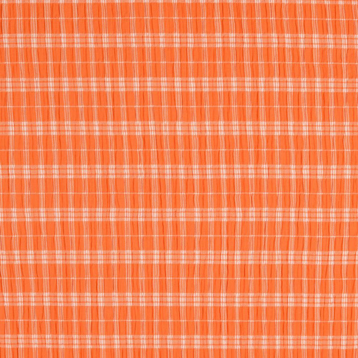 Tissu Seersucker - Orange