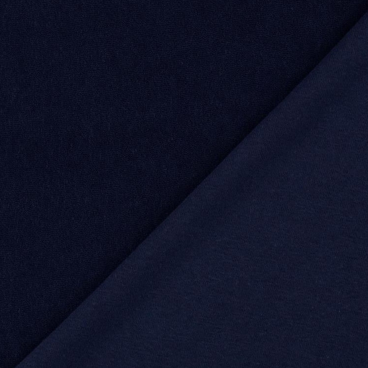 Tissu Éponge Jersey- Bleu Marine
