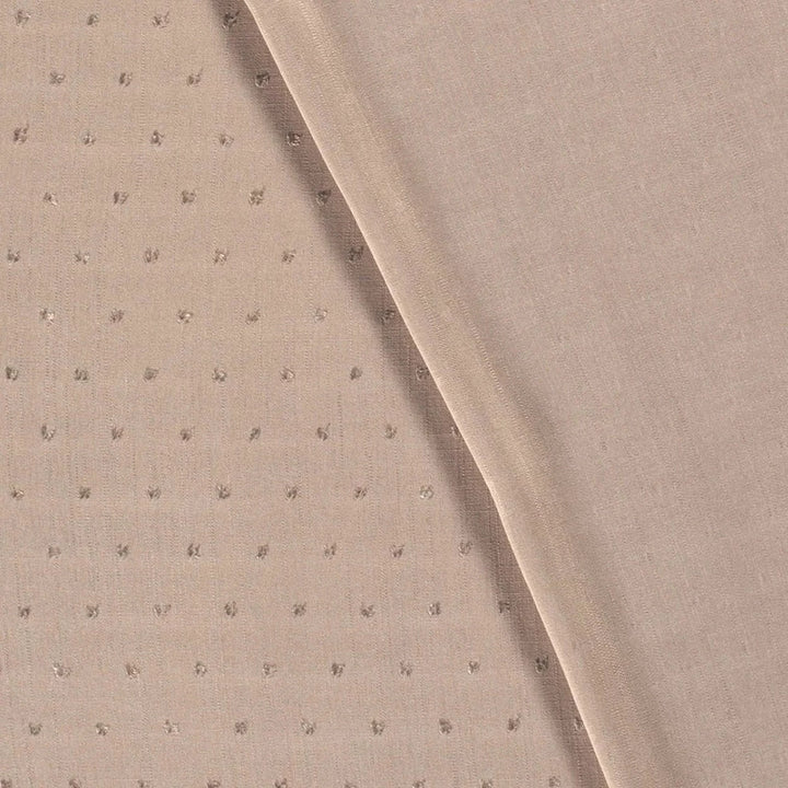 Tissu voile de coton Plumetis- Beige