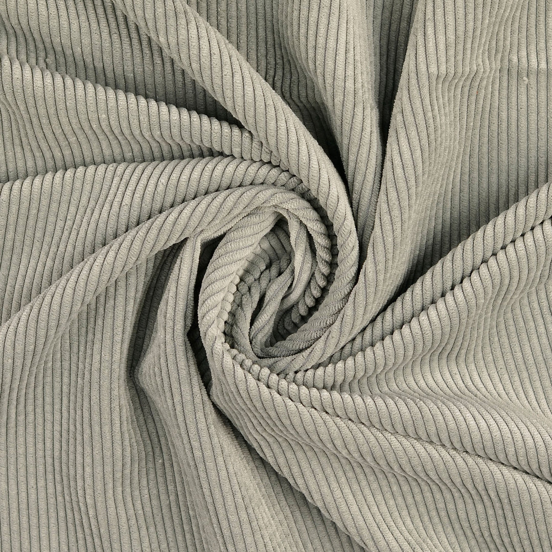 Tissu Velours Côtelé - Gris