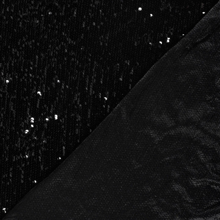 Tissu paillettes- Noir