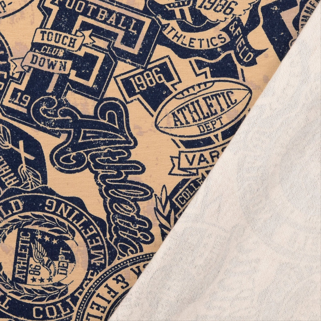 Tissu Sweat - College Marine