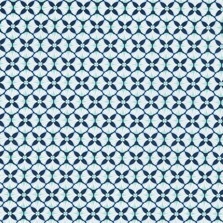 Tissu Coton - Losanges bleus