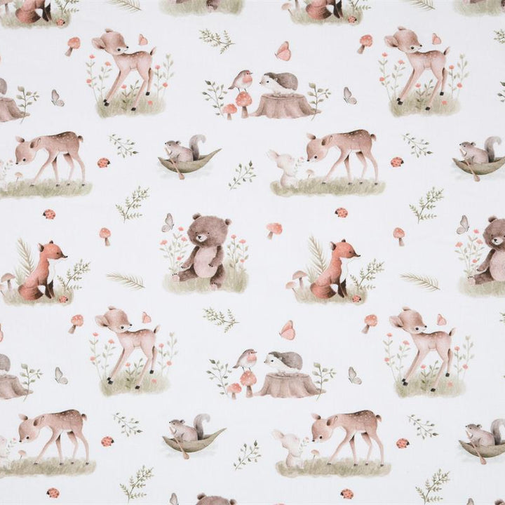 Tissu Coton - Animaux de la fôret