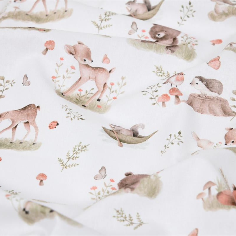 Tissu Coton - Animaux de la fôret