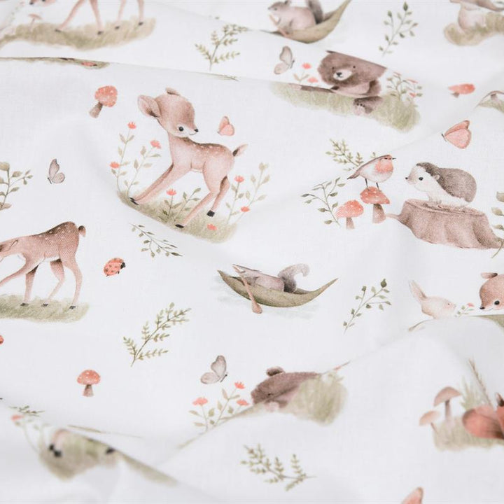 Tissu Coton - Animaux de la fôret
