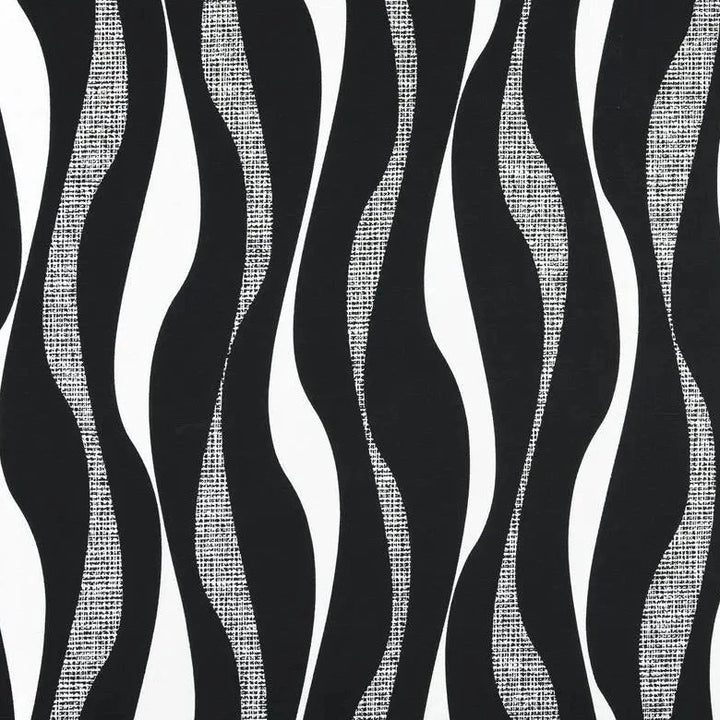 Tissu Toile de Savoie- Abstrait Noir et Blanc