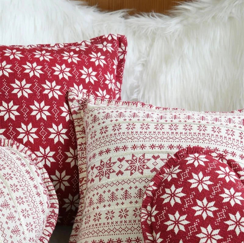 Housse de Coussin- Flocons de Neige