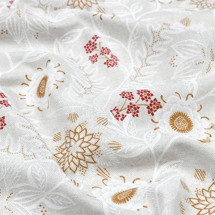 Tissu Toile de Savoie- Fleurs et Feuilles