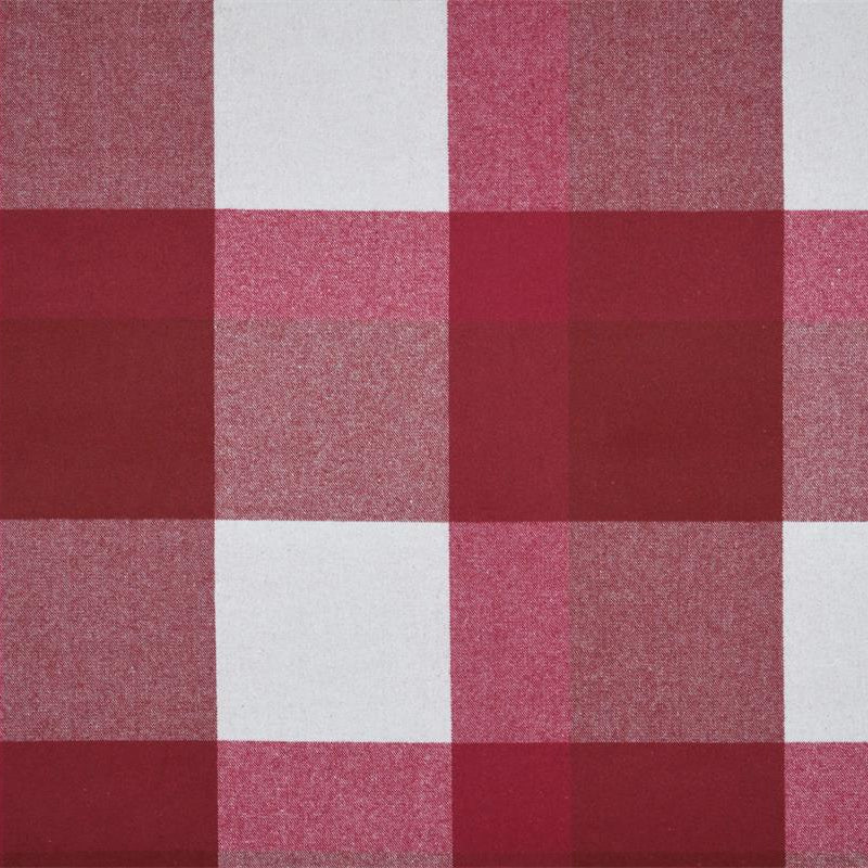 Tissu Lainage Polyester - Carreaux Rouge et Bordeaux