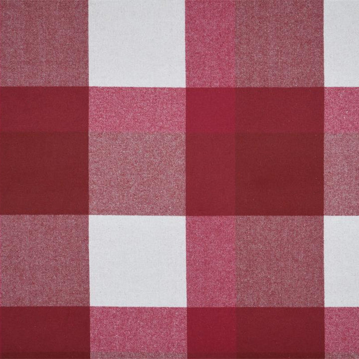 Tissu Lainage Polyester - Carreaux Rouge et Bordeaux