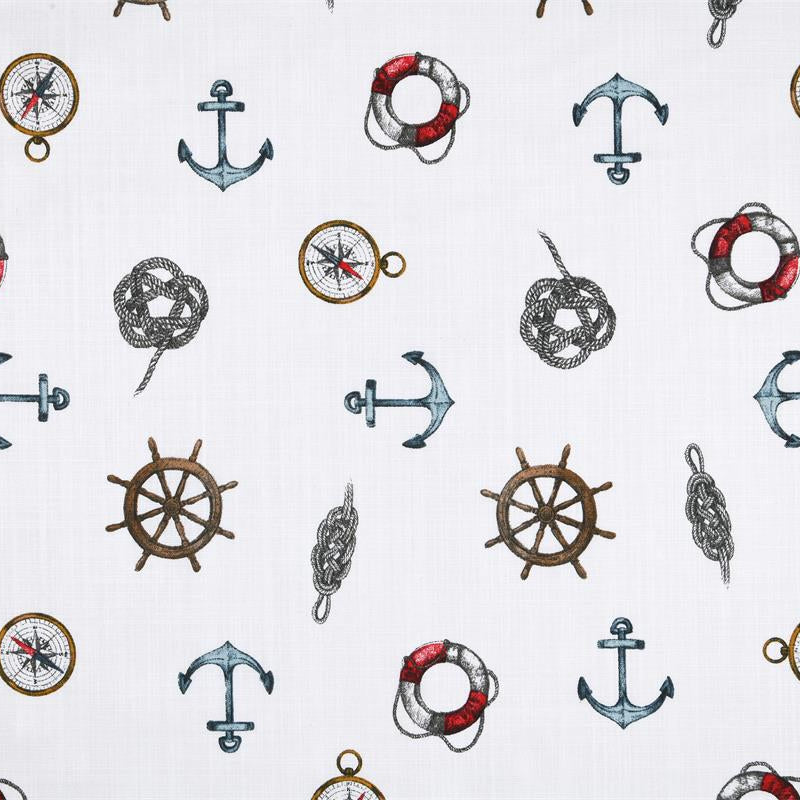 Tissu Toile de Coton- Motifs Marins