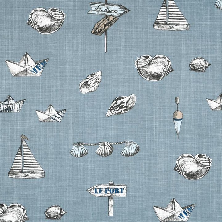 Tissu Toile de Coton- Motifs Maritimes
