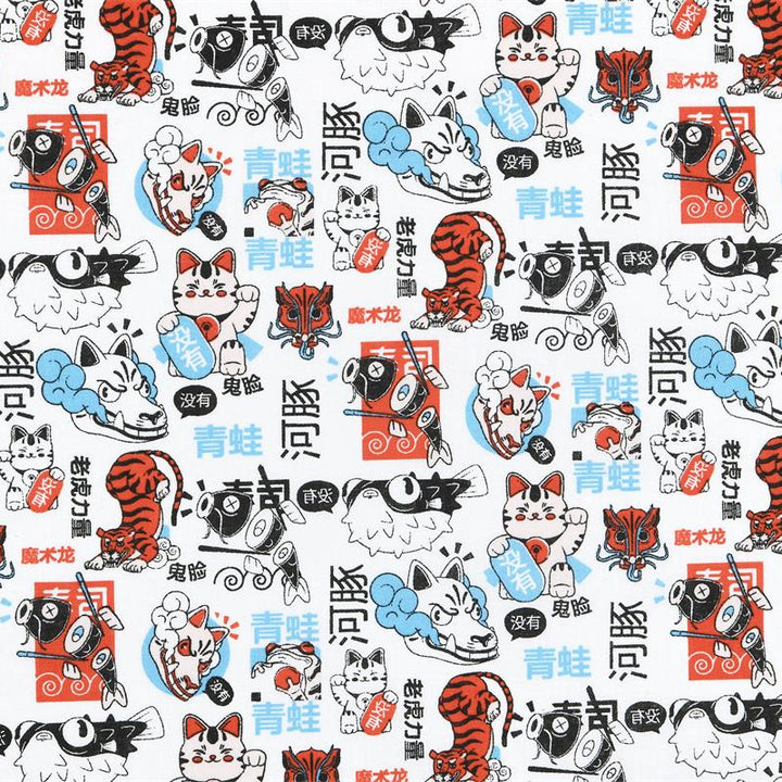 Tissu Coton - Maneki-neko