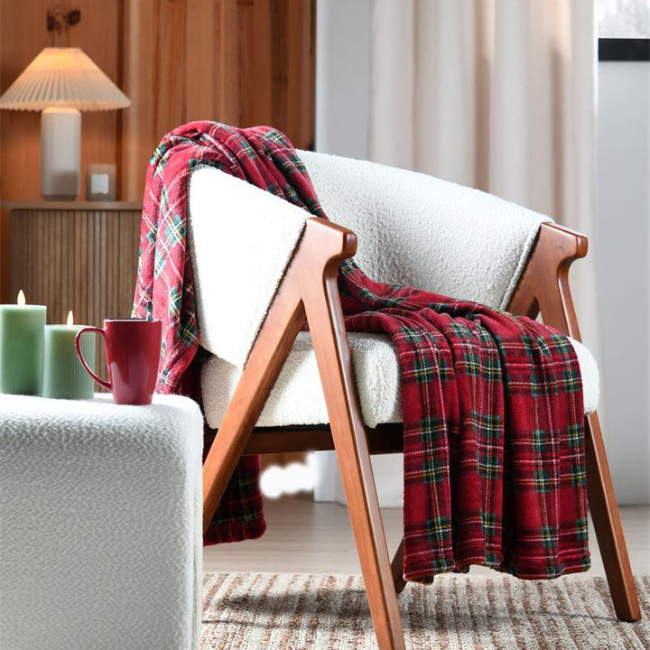 Couverture- Tartan rouge