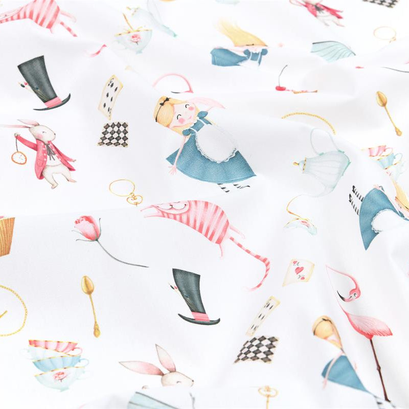 Tissu Coton - Alice au pays des merveilles - Biner Pinaton