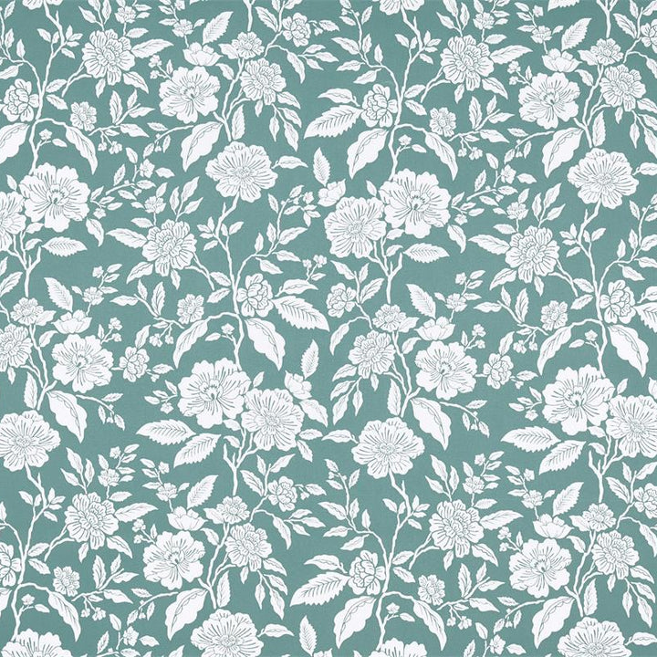 Toile PVC - Fleurs sur fond bleu - Biner Pinaton
